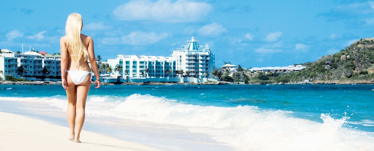 Oyster Bay Beach Resort on the Dutch side of St Maarten, from the Dawn Beach