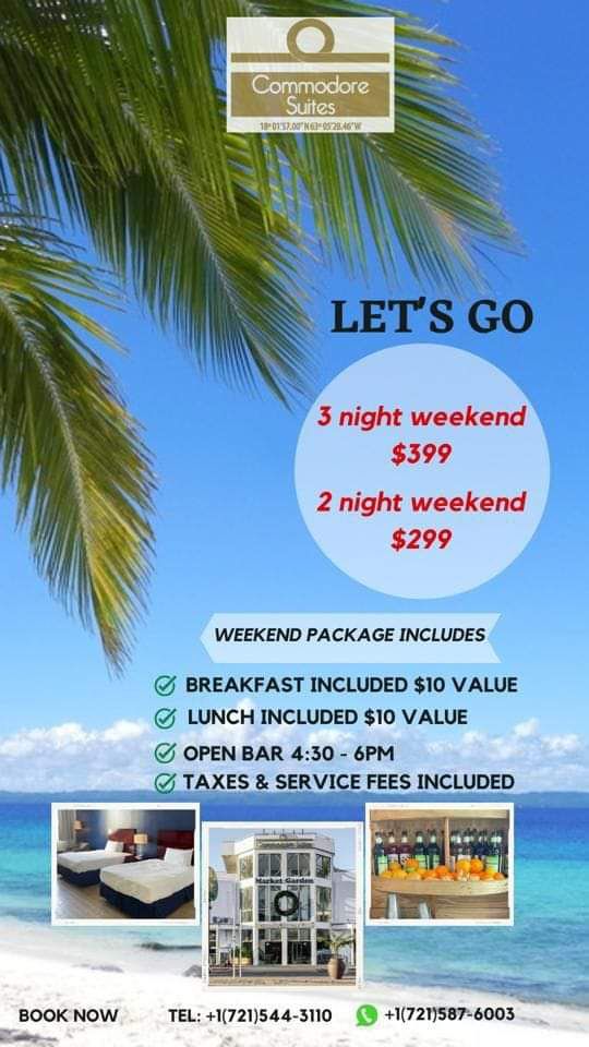 Weekend deals at commodore suites in simpson bay
