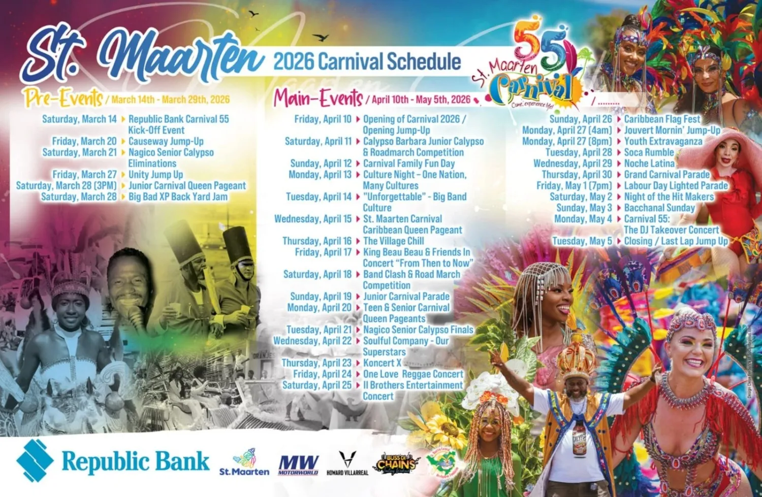 2026 St Maarten carnival schedule