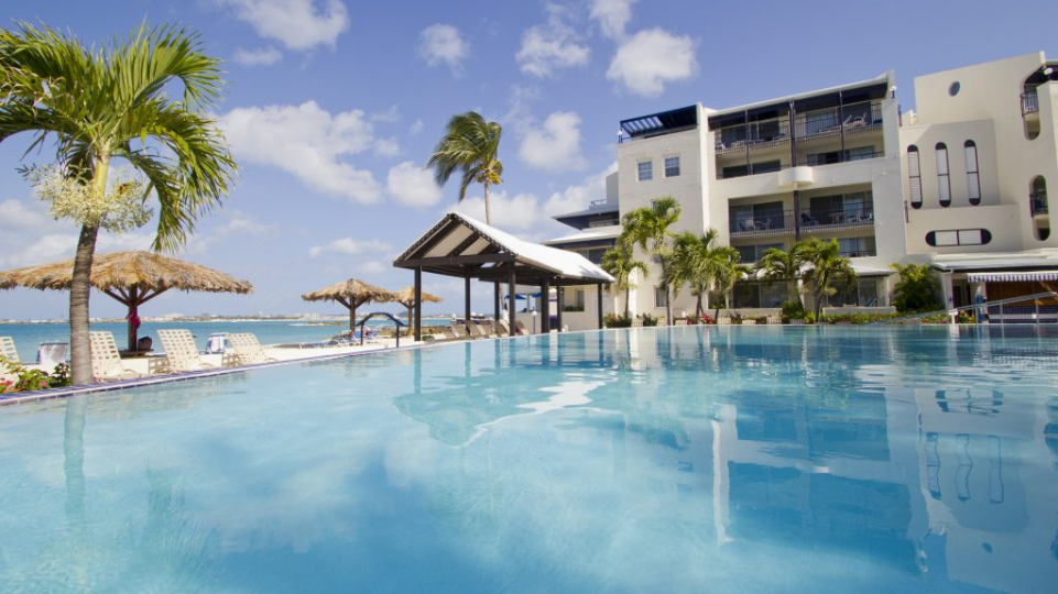 Caribbean Seaside pool of Flamingo Beach Resort on st marteen