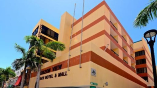 Front Street entrance of Horizon View Beach Hotel, Philipsburg
