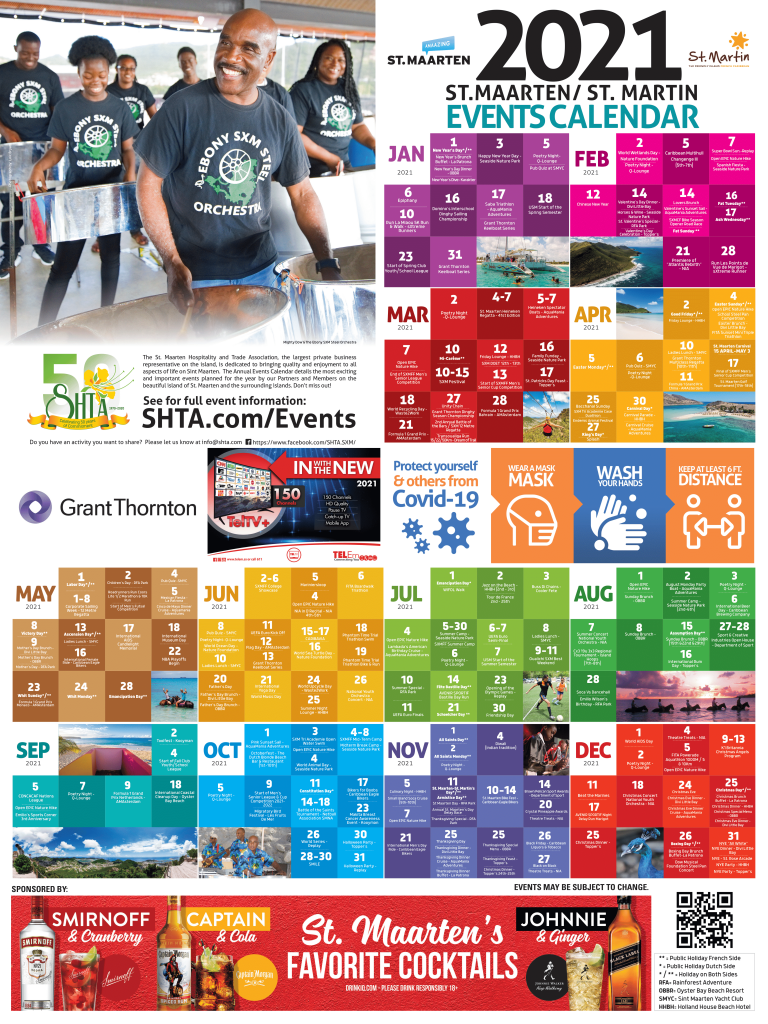 EVENTS CALENDAR St Maarten