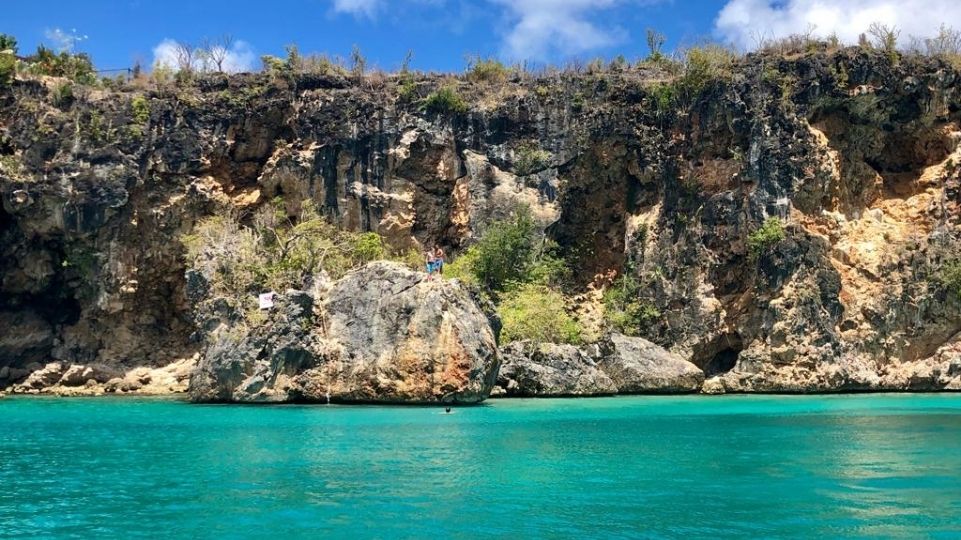 Rocky landscapes on Anguilla’s North Coast with aquamarine seas