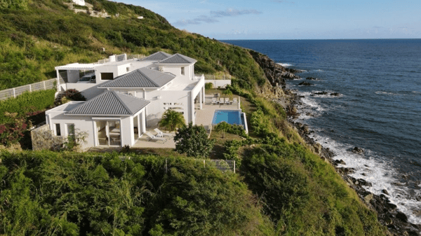 View of cliffs and property at villa aqua