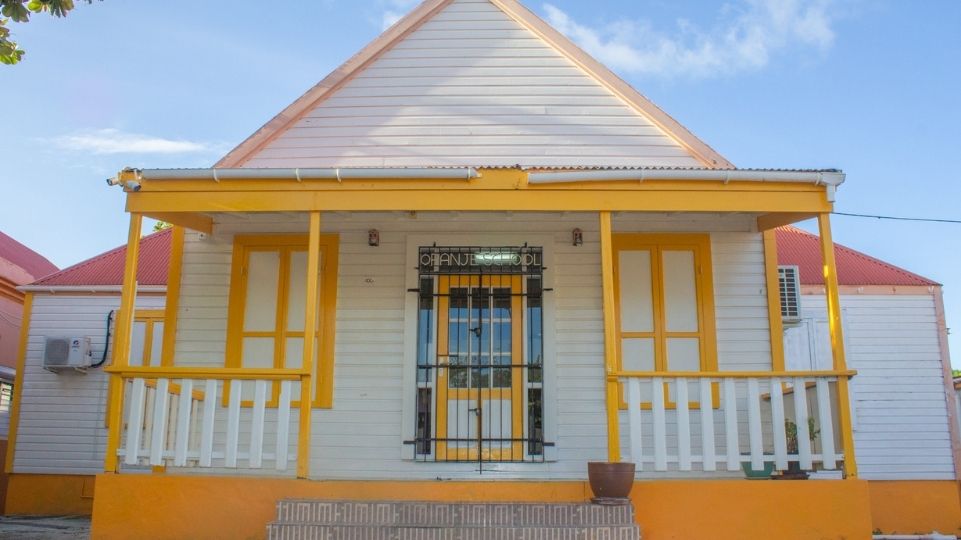 Old part of Oranje School in Front Street, Philipsburg St Maarten