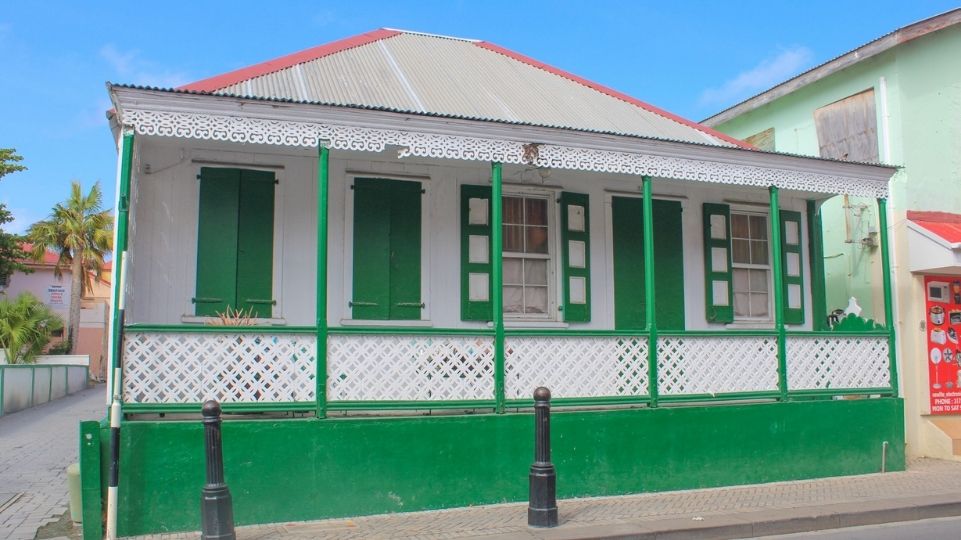 Corner House, a monumental building at Front Street St Maarten