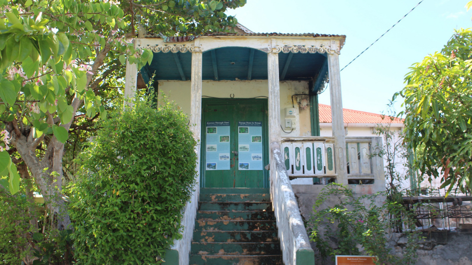 Old house in the Quartier d’Orleans or French Quarter area on St Martin