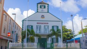 The courthouse of St Maarten in Front Street Philipsburg