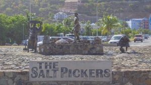 Salt Picker Statue on Pond Fill or WJ Nisbeth Road Philipsburg