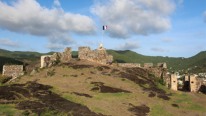 Picture of Fort Louis, St Maarten with a French flag on the top