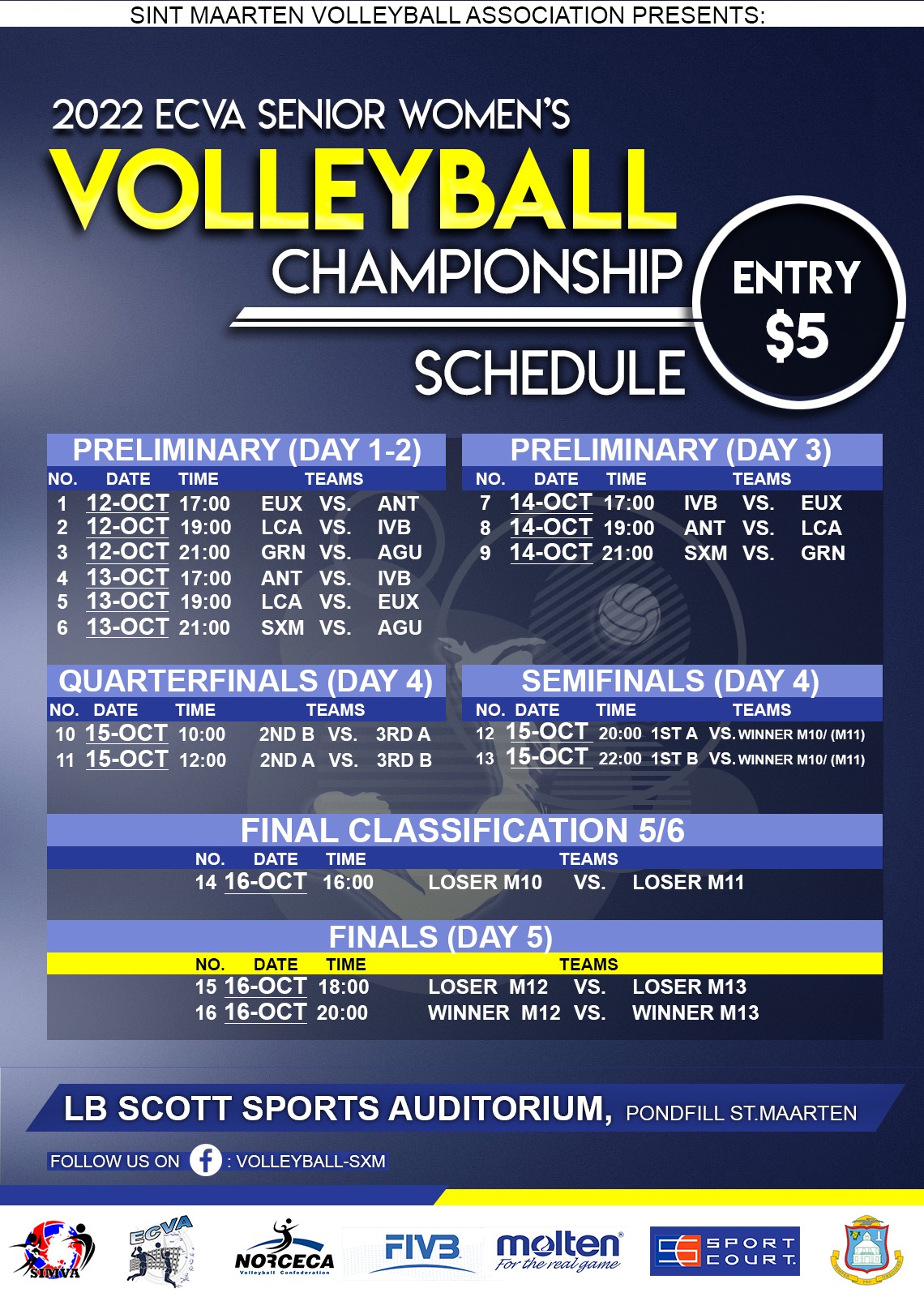 Volleybal Schedule