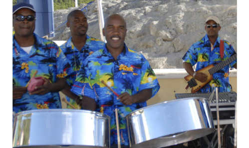 Dow's Steelpan band in St Maarten