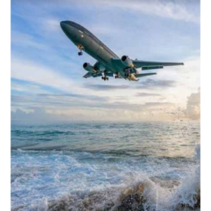 Plane over St Maarten Beaches