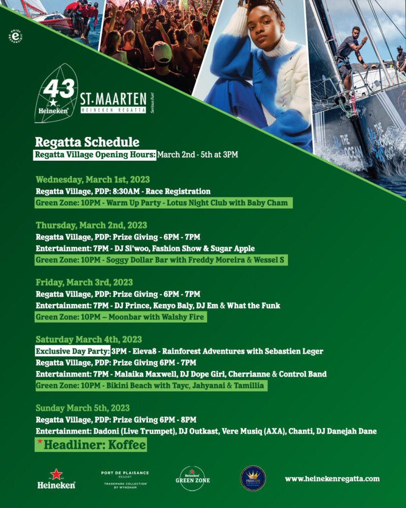 Heineken Regatta Full Schedule
