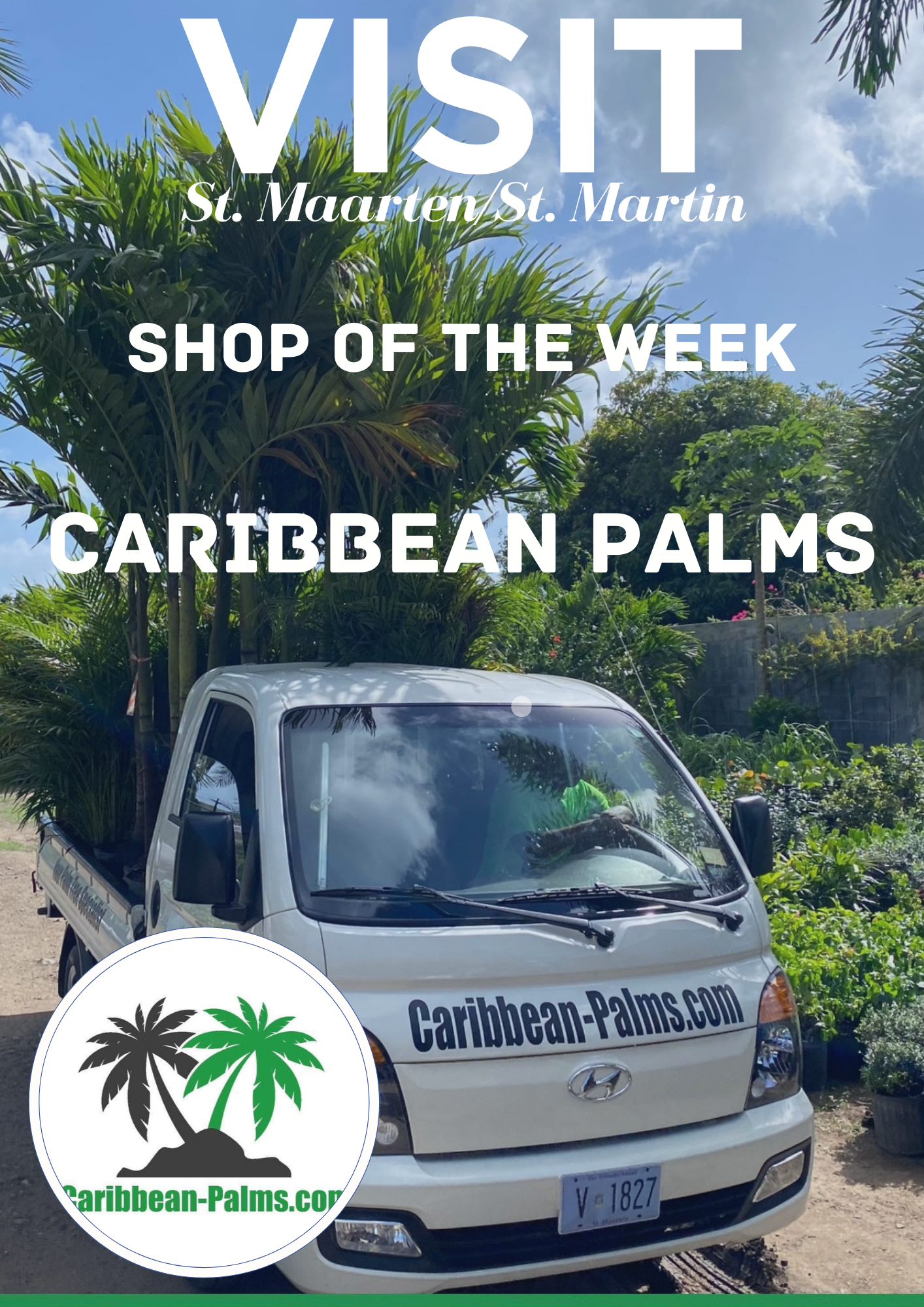 Caribbean Palms Shop in the week in cole bay sxm