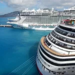 Cruise ships Philipsburg, port of St Maarten, Carnival Cruise