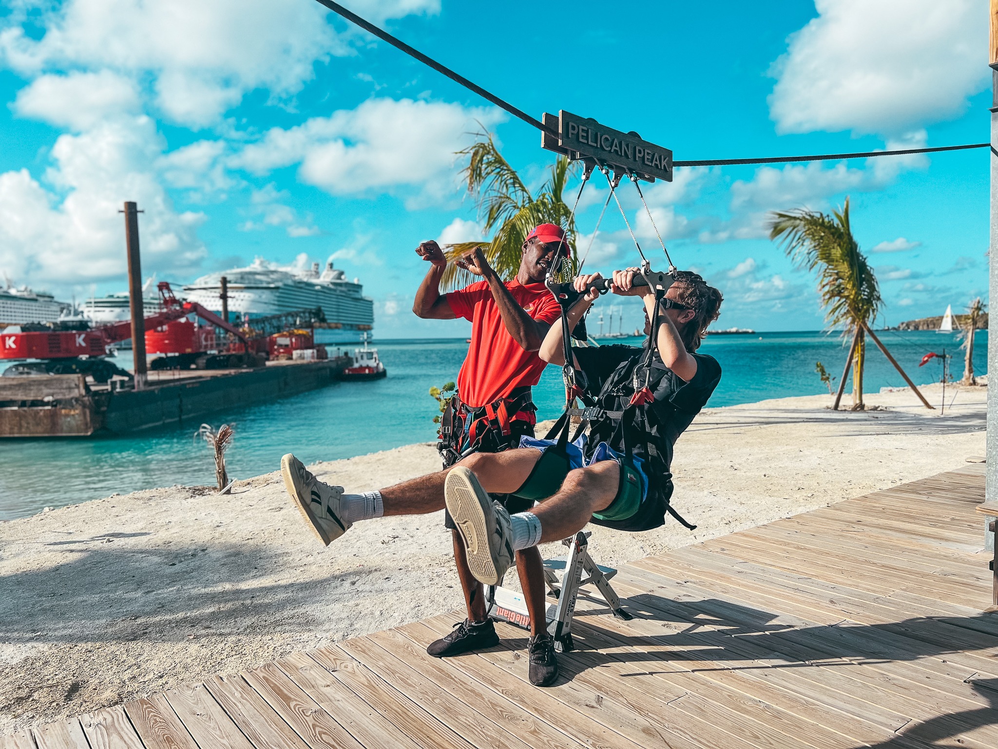 Ziplining at Pelican Peak Philipsburg St Maarten