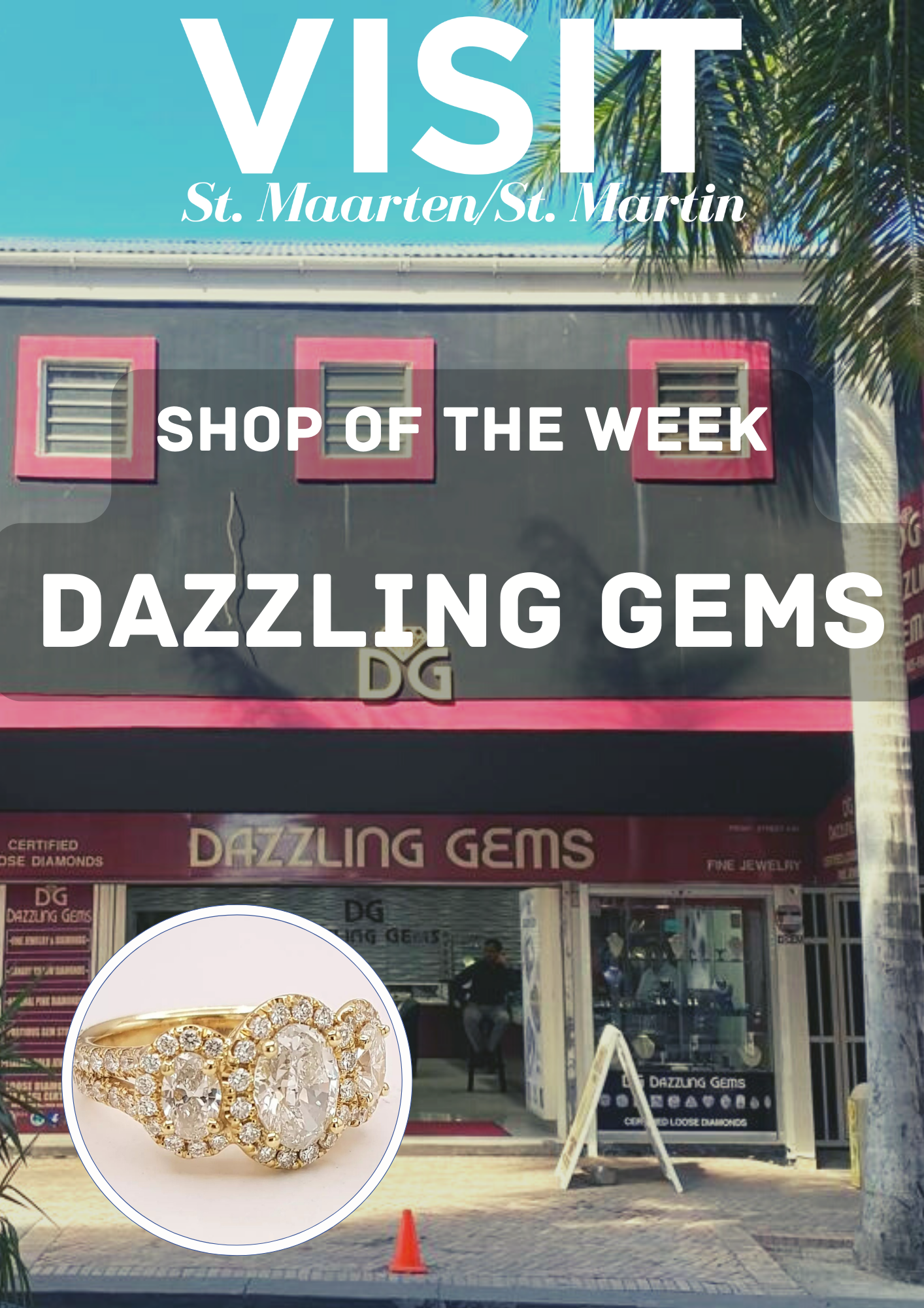 Dazzling Gems, Shop of The Week Sint Maarten, jewelry store St Maarten, St Martin