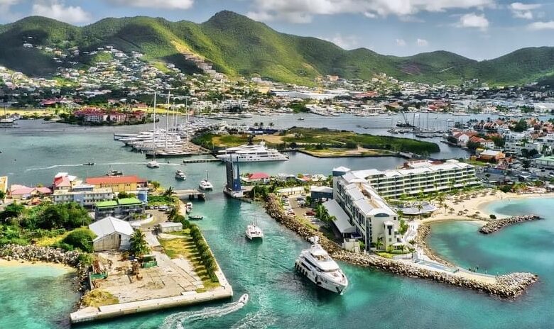Simpson Bay Bridge overview, St Maarten, Maho Beach, Yachting St Maarten, Heineken Regatta