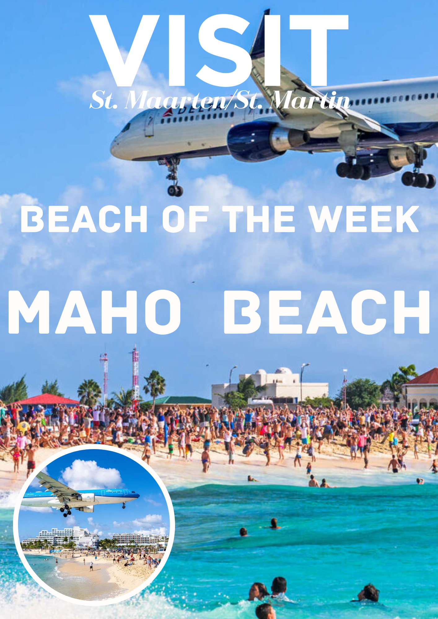 Maho Beach, Airport Beach, Flights to St Maarten