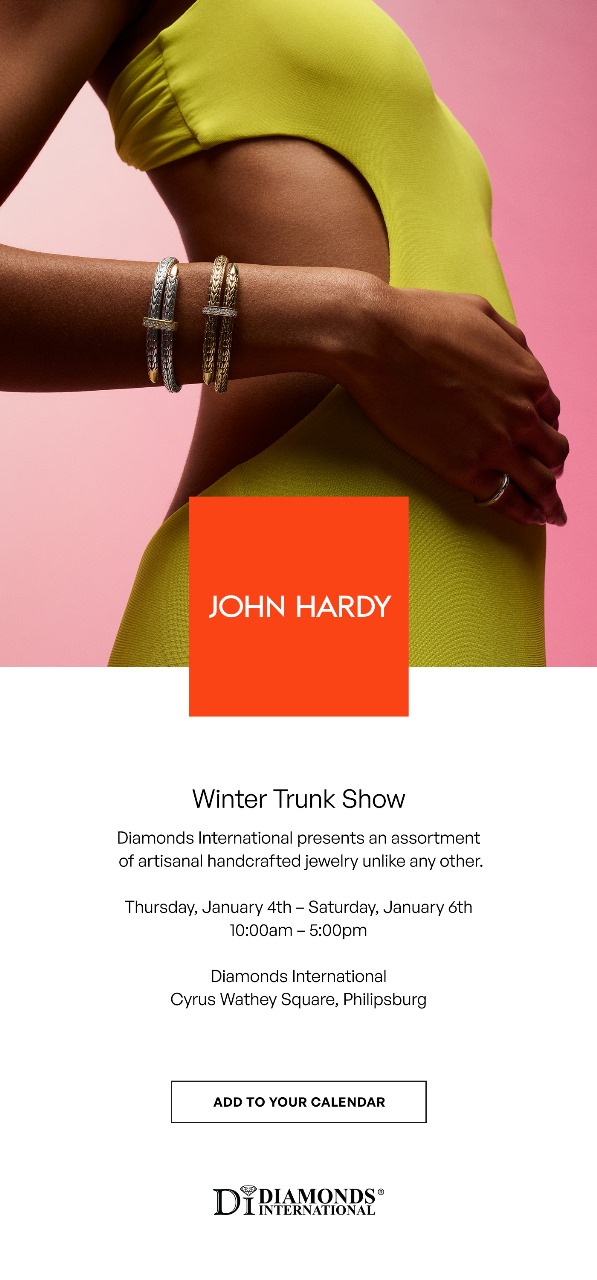 Diamonds International poster for the John Hardy show in Philipsburg St Maarten