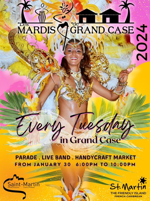 Flyer for Grand Case Tuesdays - Mardis de Grand Case