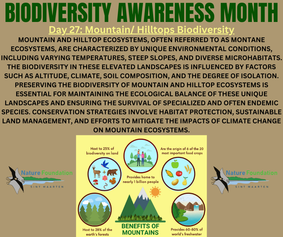 Mountain and hilltop biodiversity