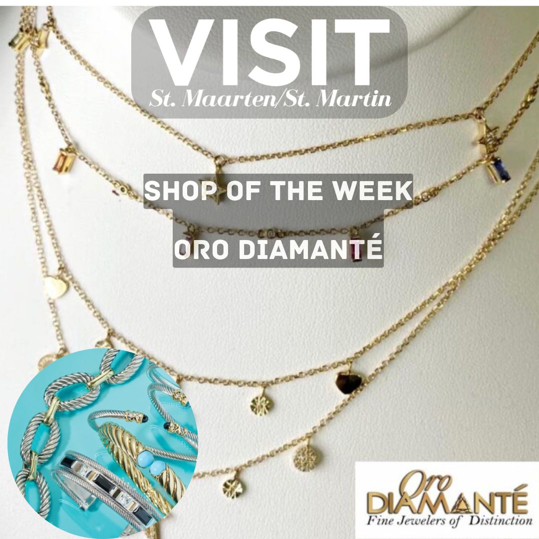 Jewelry collage for Oro Diamante St Maarten