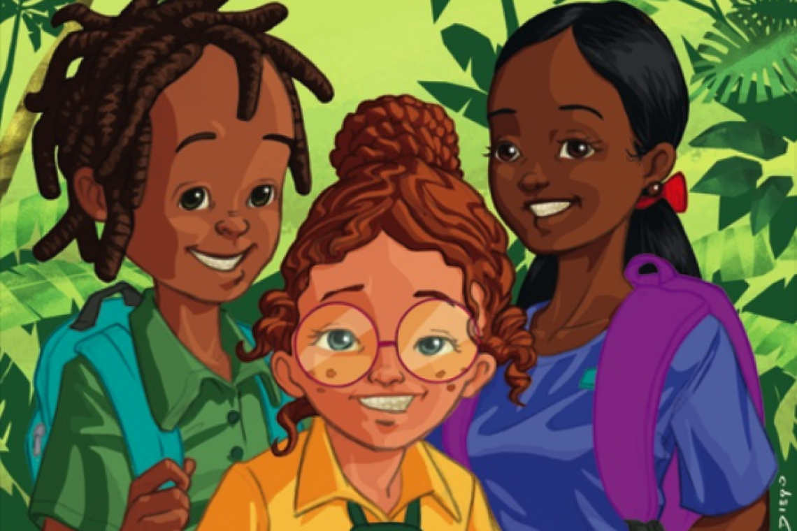 covert art for my Caribbean family text book expected to be featured in St. Maarten / St. Martin schools.