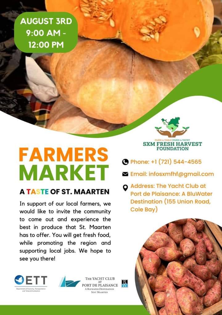 Farmers market at port de plaisance hotel for all fresh produce