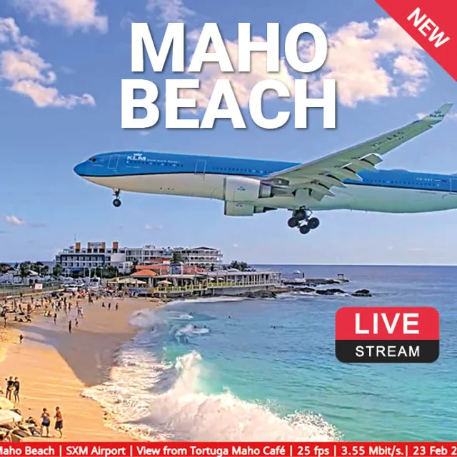 Showme Caribbean, Maho Beach livetsream, princess Juliana International Airport