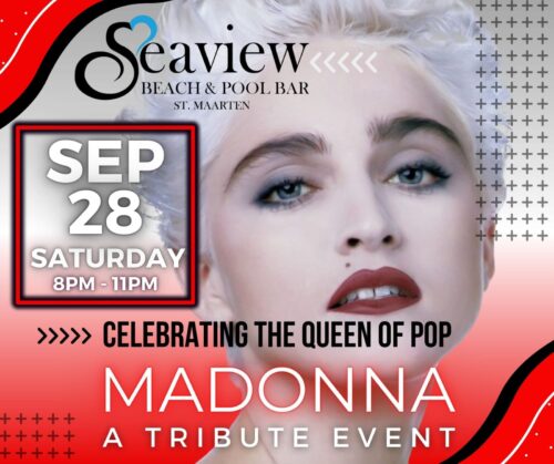 Poster from Seaview Beach Hotel about their Madonna Tribute
