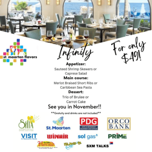 SMF menu of Infinity restaurant