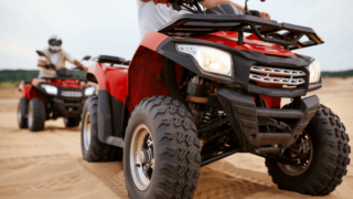ATV on St Maarten zoomed in on wheels