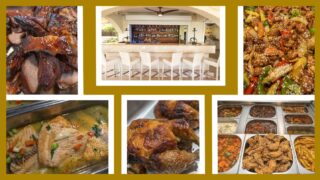 collage of food at sxm buffet restaurant