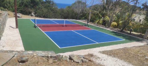 picture of the newest pickleball court at sxm padel