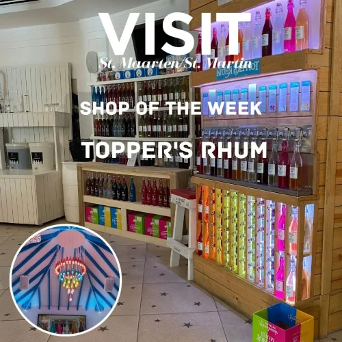 Topper's Rhum store inside with colorful bottles