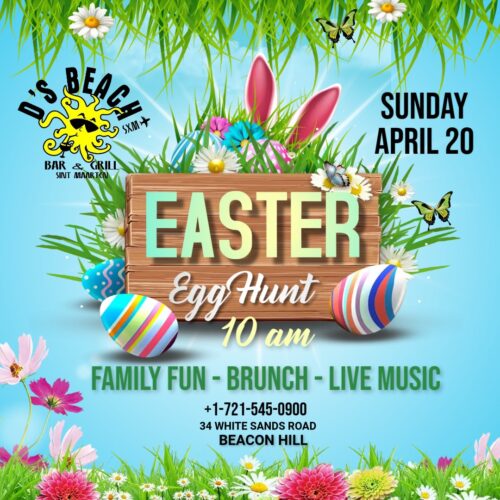 announcement easter egg hunt by d's beach bar