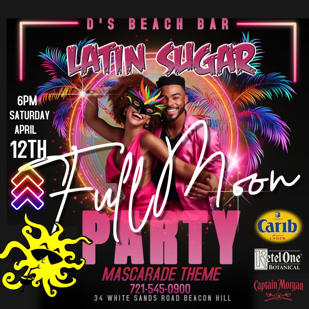 announcement of the full moon party at D's Beach Bar