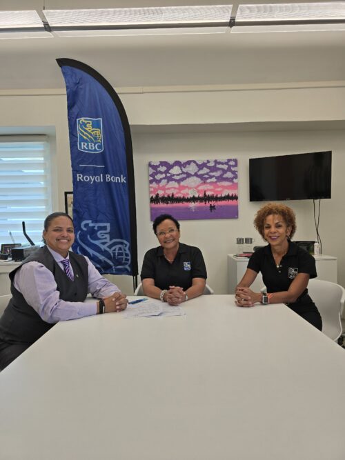 3 sponsors for the Ruby Bute Short Story Contest sitting around the table