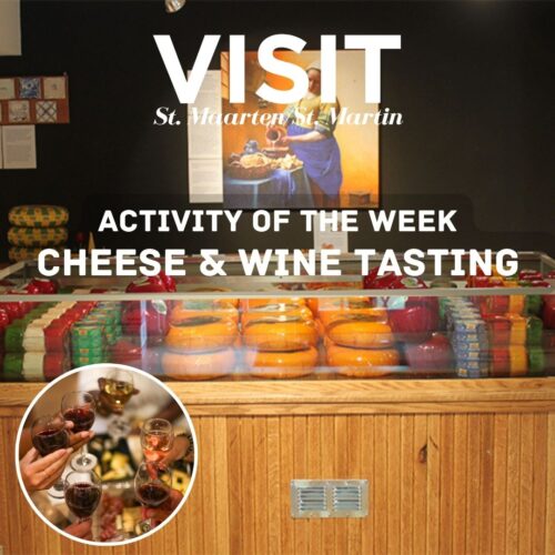 announcement of the activity of the week: cheese and wine tasting at amsterdam cheese & liquor store