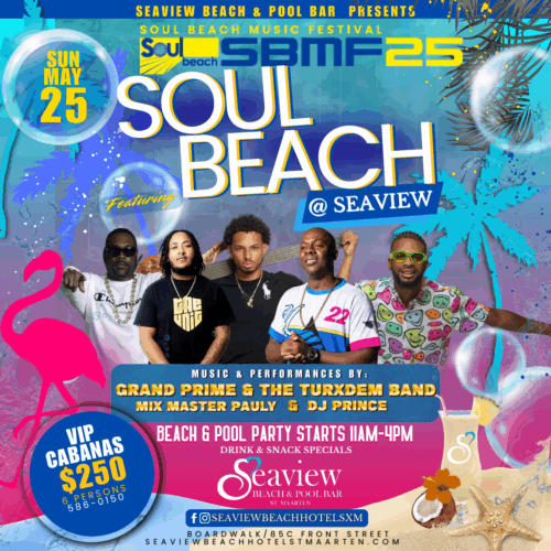 announcement soul beach festival at seaview in sint maarten