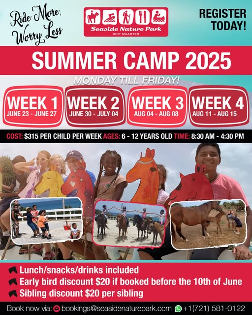 poster with the announcement of the seaside nature park summer camp 2025