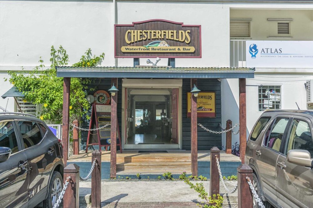 front of the restaurant and bar chesterfields