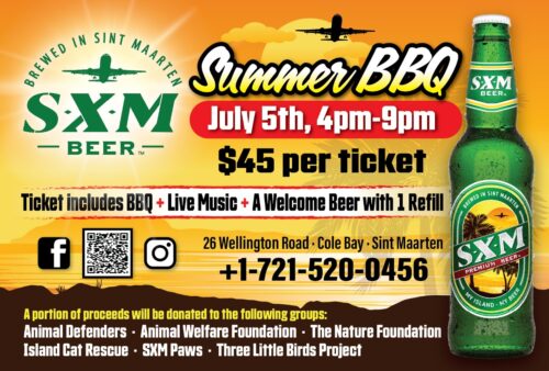announcement summer bbq of SXM beer