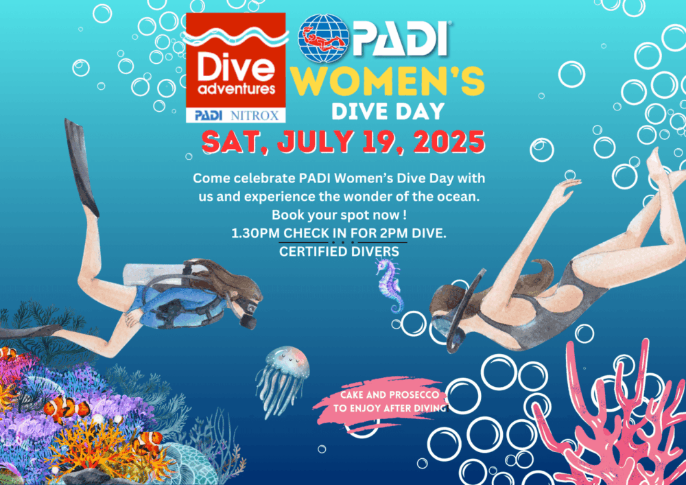 announcement of aqua mania adventures: women dive dive on sint maarten