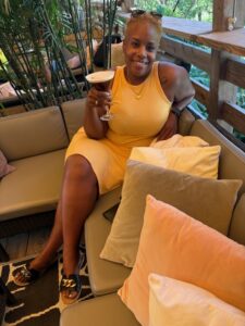 krystal wanga with an espresso martini at ocean lounge restaurant