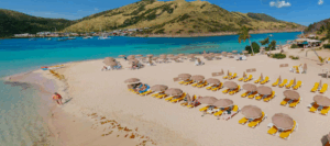 beach beds at pinel beach