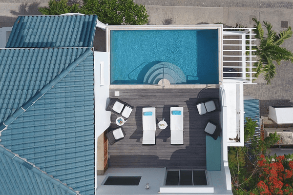 Villa Blue Dove seen from above