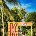 the gate with a big K on it to enter K's Beach Bar
